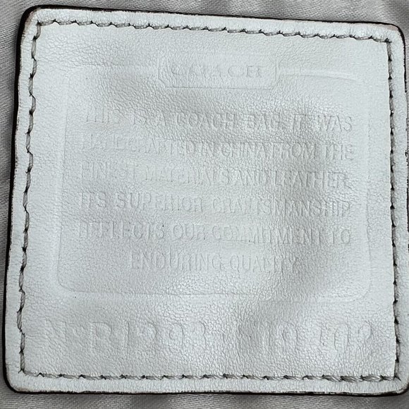 COACH Bag 519402 Canvas & Leather Handbag Shoulder Crossbody Tan Brown Yellow - Picture 12 of 12